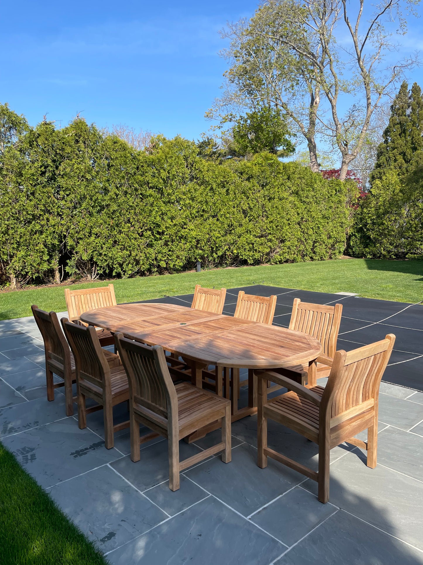 Oval double extending 9pc set