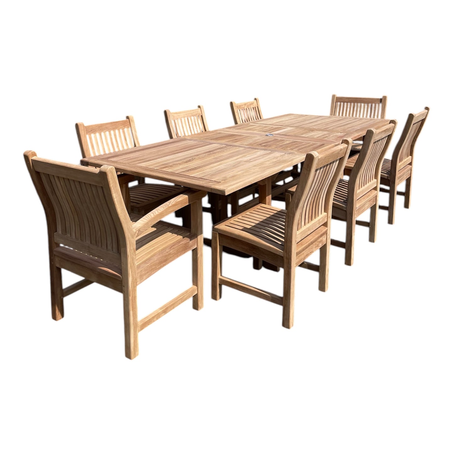 Rectangular double extending 9pc set.