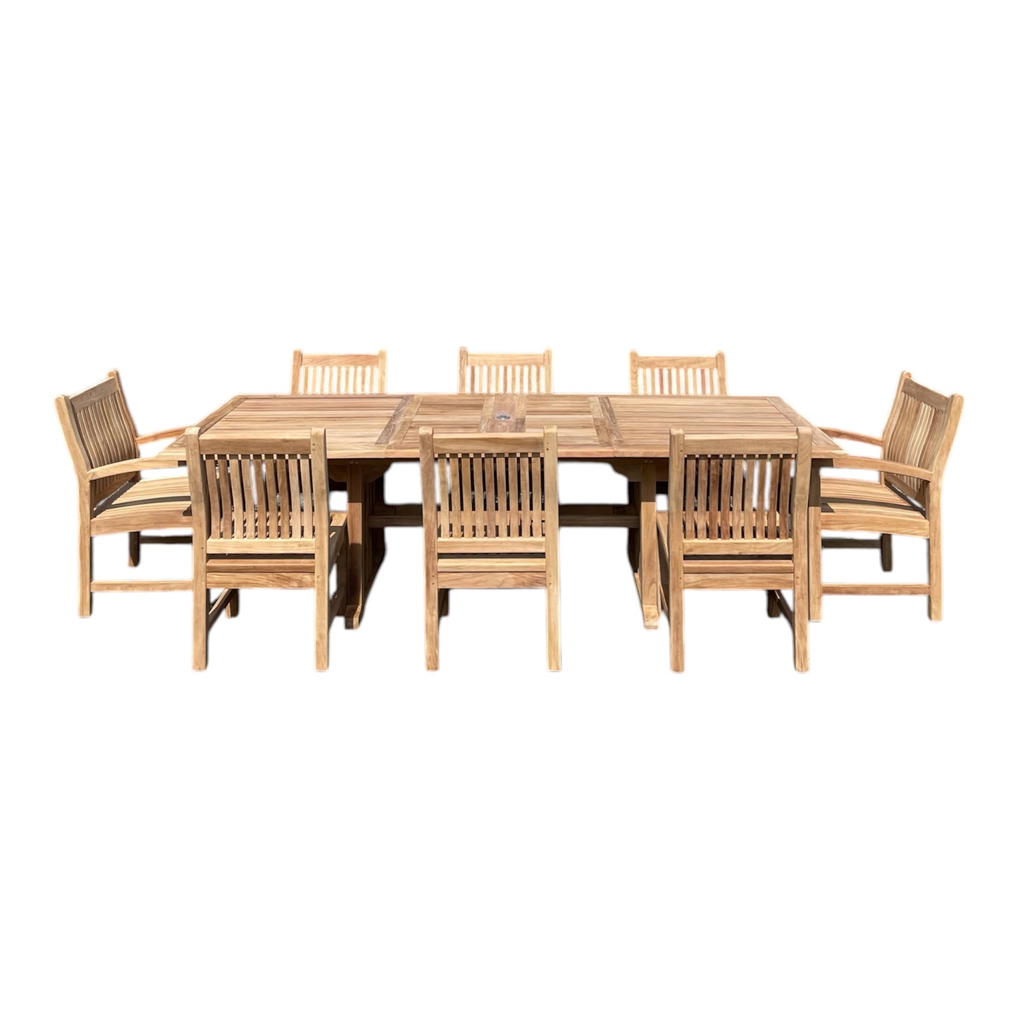 Rectangular double extending 9pc set.