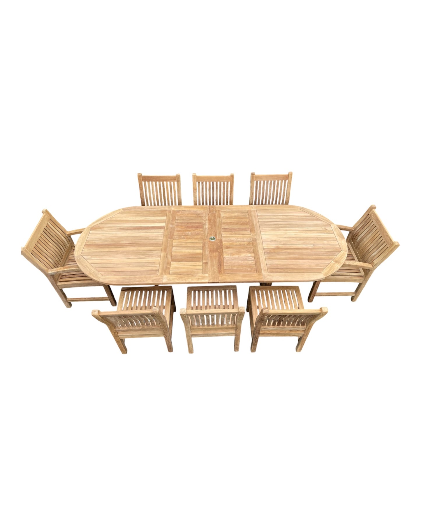 Oval double extending 9pc set