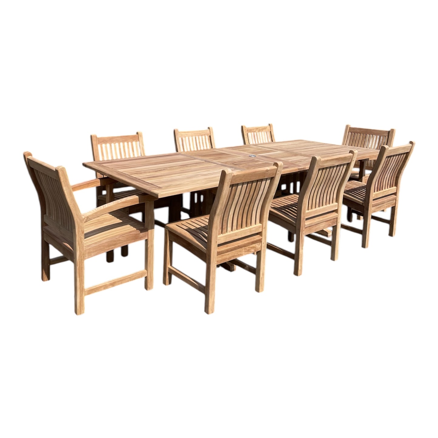 Rectangular double extending 9pc set.