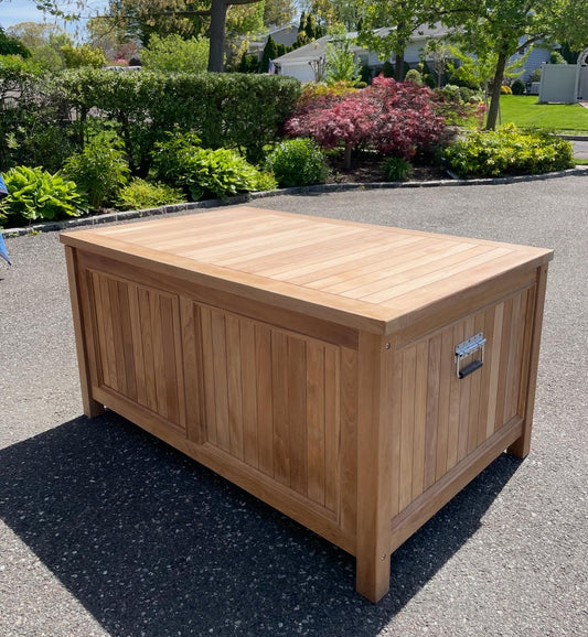 Teak storage box.