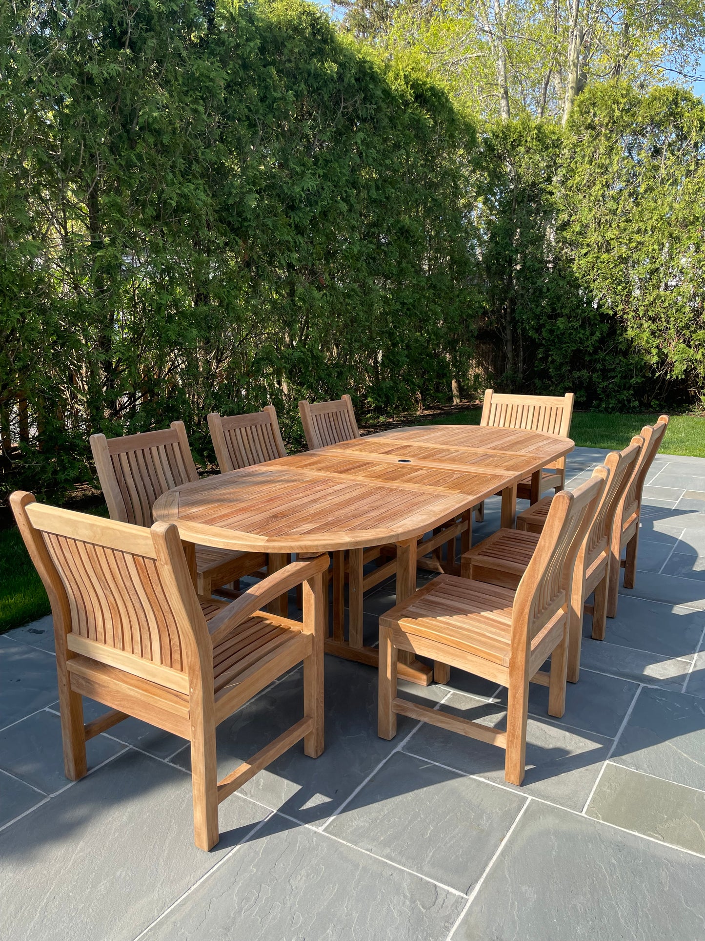 Oval double extending 9pc set