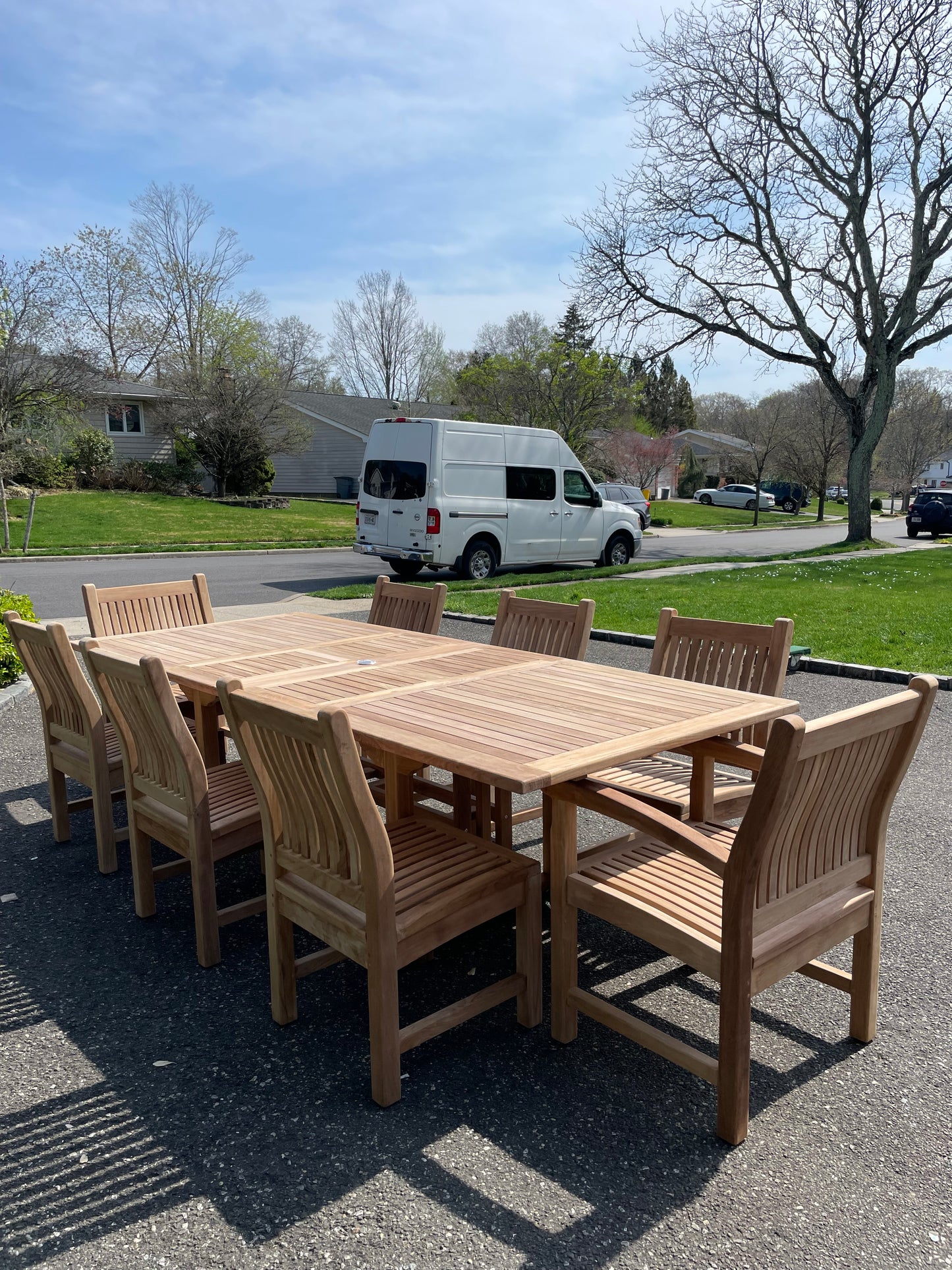 Rectangular double extending 9pc set.