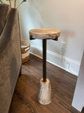 Petrified wood martini table.