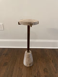 Petrified wood martini table.