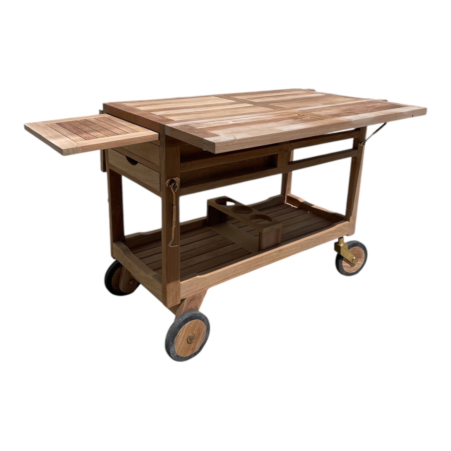 Teak serving trolley