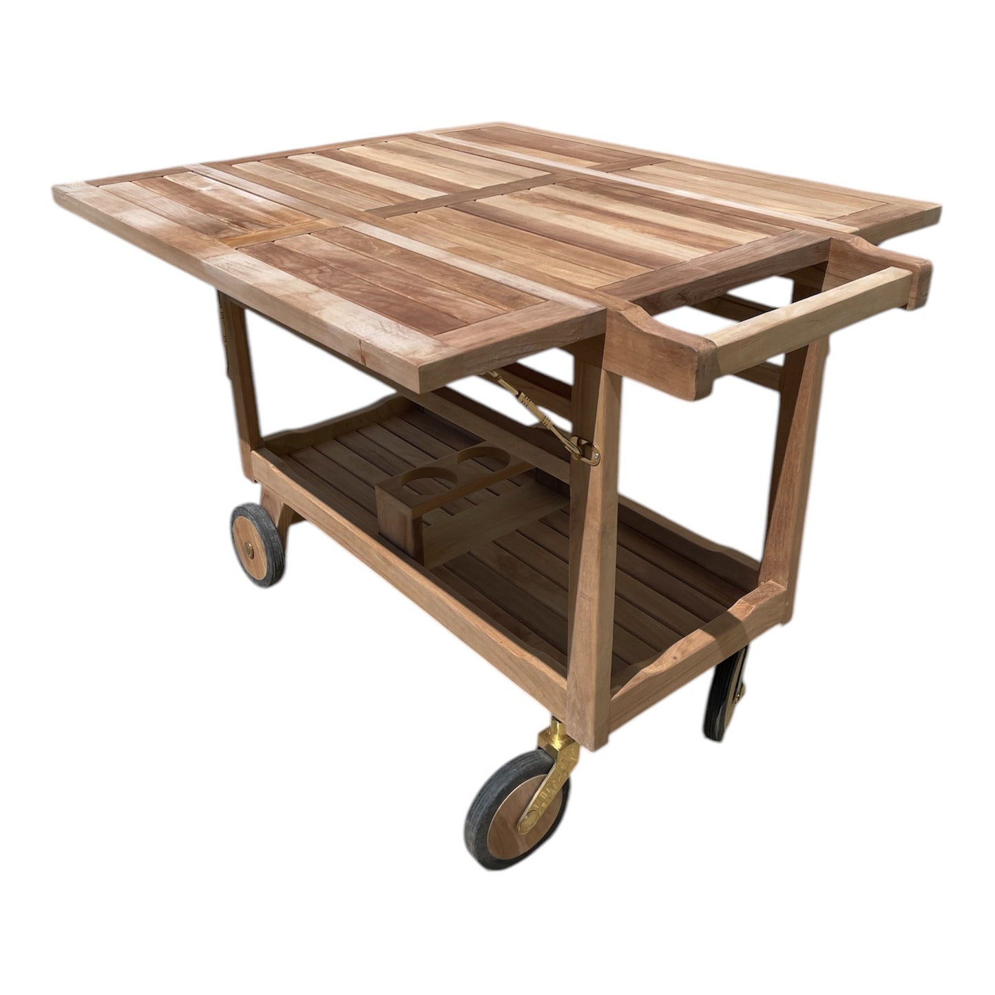 Teak serving trolley